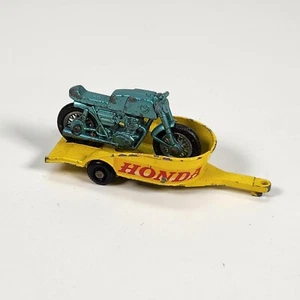 Vintage Matchbox Lesney diecast HONDA MOTORCYCLE AND TRAILER No.38 - Picture 1 of 10