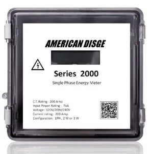 Series 2000 Einphasen-Energie-Submeter, 200 Amp, 120/208/240 V, 1 PH/2 W/3 W (fehlt - Bild 1 von 9