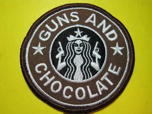 TACTICAL MORAL PATCH "GUNS & CHOCOLATE" 3 ZOLL KREIS AUFNÄHEN TYP ANSEHEN UND KAUFEN! - Bild 1 von 12