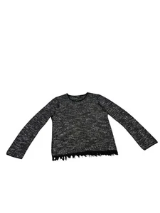 Theory Vendla Wool Blend Sweater Black and White Tweed Size Small - Picture 1 of 9