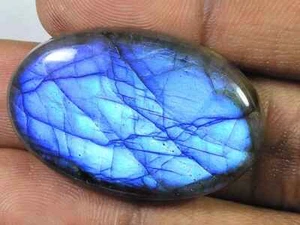 47Cts. Rainbow Fire labradorite ovale cabochon pietra preziosa naturale sciol... - Foto 1 di 9