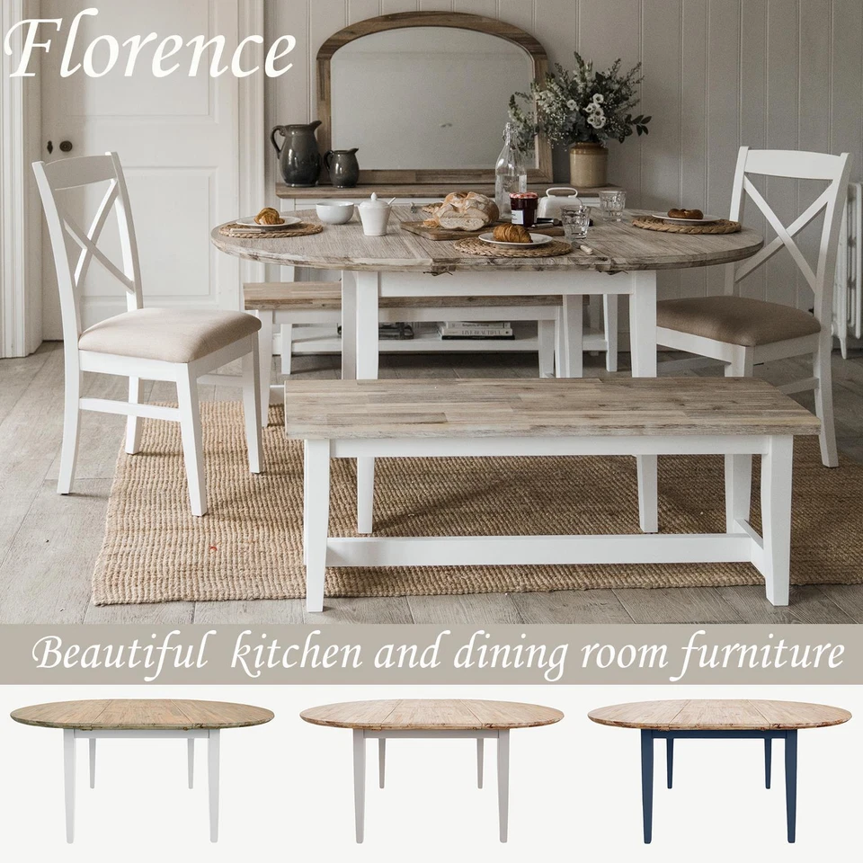 STATEMENT FURNITURE Extending Dining Table Oval Kitchen Table Center Extension Florence Furniture