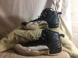 VTG Mens Sz 10 Black & White JORDAN W/Red 23High Top Sneakers pre-owned - Picture 1 of 9