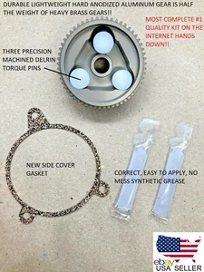 1988-91 Buick Reatta Headlight Motor Repair Kit HD Aluminum Gear +Instructions - Picture 1 of 13