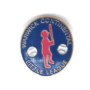 Warwick Continental Little League Pin Baseball Softball Lapel Enamel Vintage - Picture 1 of 3
