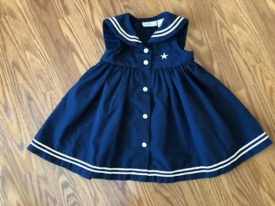 Sophie Rose Toddler Girls Navy Blue Sailor Dress Size 18 Mo. - Image 1 of 4