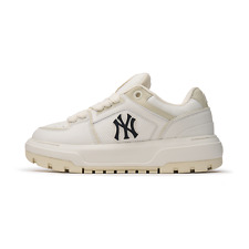 MLB Chunky Liner Wide New York Yankees Sneakers NY Logo Shoes Cream US 5-12