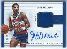 2016-17 Panini National Treasures Material Treasures Sigs #12 Jeff Malone /99