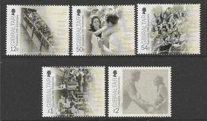 GIBRALTAR - 2014 75th Anniv. of CIVILIAN EVACUATION set of 5 - MNH ...WW2 - Picture 1 of 1