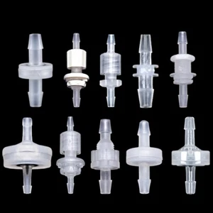 5Pcs PP CLEAR Check Valve One Way No return Aquarium Water Air multiple sizes - Picture 1 of 15