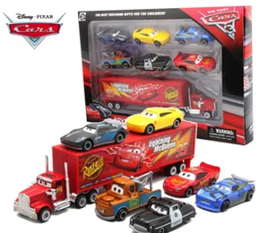 7 Disney Pixar Cars Lightning Mcqueen Mater Jackson Police Car Truck Diecast Toy - Picture 1 of 10