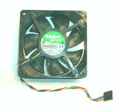 Nidec Betav 120x120x38mm Computer Fan 4-wire 5-pin B35502-35 12v DC 0Y4574 DELL - Image 1 of 4