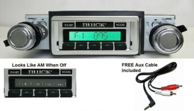 1968-1972 Buick Skylark AM/FM Stereo Radio +Free AUX Cable 230 Foto 1 de 4