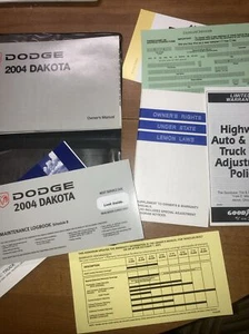 2004 DODGE DAKOTA OWNERS OPERATORS GUIDE MANUAL WITH SUPPLEMENTS AND CASE OEM 04 - Picture 1 of 6