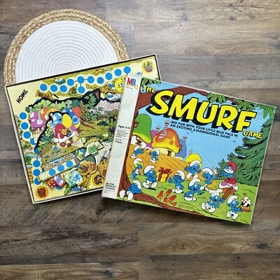 Smurf Board Game Vintage 1981 Smurfs Milton Bradley INCOMPLETE READ DESCRIPTION - Image 1 of 4
