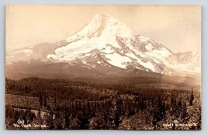 Cartolina Mt. Cappuccio Stratovulcano Dormiente, Cappato da Neve, Clackamas, Oregon RPPC - Foto 1 di 2