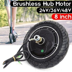 Motor 24V/36V/48V DC Brushless Toothless 8" Electric Scooter Hub Wheel 200mm