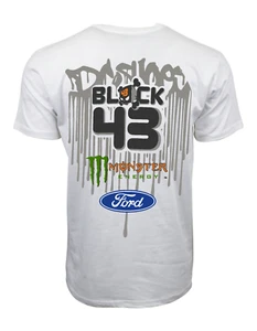 DC SHOES KEN BLOCK 43 FORD MONSTER T SHIRT WHITE - Picture 1 of 4