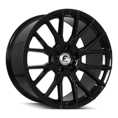 24" Forgiato Wheels Flow 001 Black Rims Tires Fit 5x120 Land Rover Range Rover - Image 1 of 4