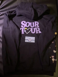 OFFICIAL Olivia Rodrigo Sour Tour Concert Merch Size Small S Black Hoodie - Picture 1 of 3