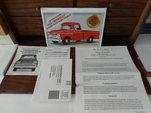 Danbury Mint 1958 Chevy Apache Fleetside Pickup 50° brochure, modulo d'ordine mailer - Foto 1 di 6