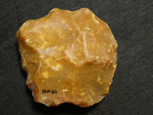FRENCH NEANDERTHAL DISCOID HAND AX 76mm STONE AGE PALEOLITHIC ACHEULEAN FLINT