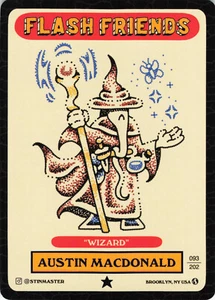 Austin Macdonald Wizard Tattoo Crocodile Jacksons Flash Friends Card Brooklyn NY - Picture 1 of 2