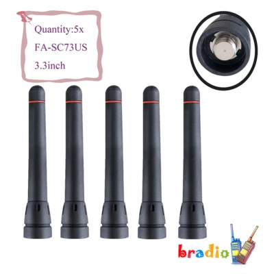 5x Antena UHF FA-SC73US para radio IC-F4 F24 F25 F26 F43 F44 F4011 F4101 F4021 Foto 1 de 4