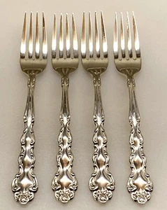 Oneida Beethoven ROSE (4) ~ 7 3/4" Dinner Forks Gr8 4 Easter Spring Garden VGC - Picture 1 of 2