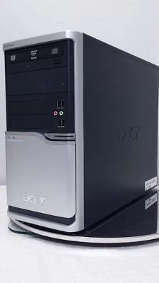 AcerPower FH Pentium D CPU 2.80GHz 1GB RAM 160GB HDD Windows 7 Desktop Computer - Image 1 of 4