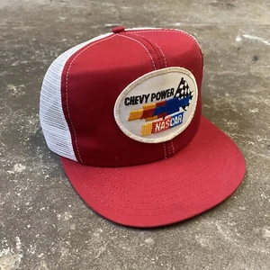 Vintage Chevy Power Nascar Racing Snap Back Trucker Hat Cap Patch Mesh Back  - Picture 1 of 11