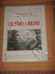 Viaggi Muzio - Zeitschrift Monographie Mundus - Ecuator und Bolivien - 30er Jahre - Bild 1 von 1