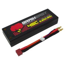 Batteria LiPo BRAINERGY 2s1p 7,4V 5200mAh 45C Goldkontakt Ø4,0mm Hardcase