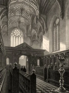 Brasenose College Chapel, Oxford, by John Le Keux. Brazen Nose 1837 old print - Picture 1 of 1