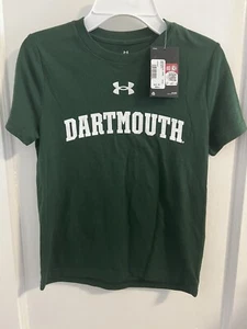 Dartmouth College Green Under Armour T-Shirt New! NWT Youth Small - Picture 1 of 7