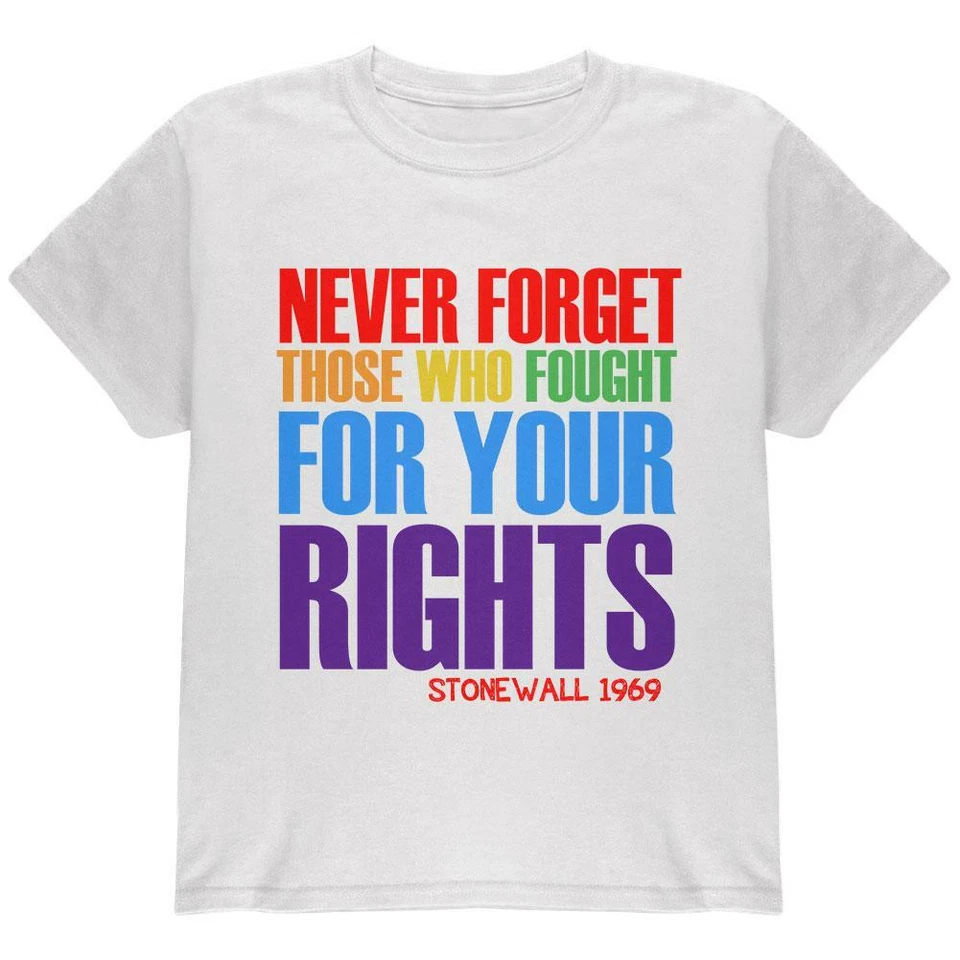 Camiseta Never Forget Those Who Fought For Your Rights Juvenil LGBTQ Foto 1 de 1