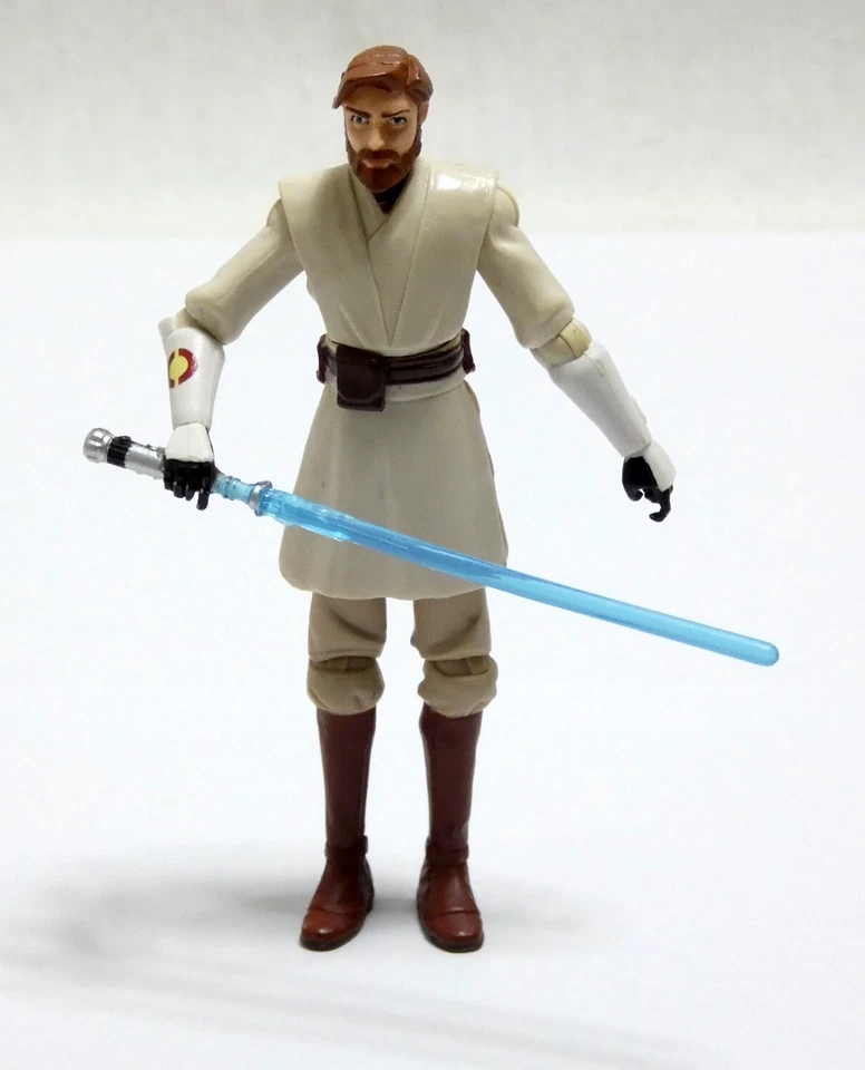 FIGURINE STAR WARS HASBRO EN LOOSE OBI WAN KENOBI 10CM LFL 2010 JEDI SABRE LASER - Photo 1/4