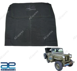 Canvas Soft Top Green Color For Willys Jeeps CJ2A CJ3A AEs - Picture 1 of 7
