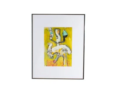 Pintura abstracta mixta James L. Bruch artista de Chicago Foto 1 de 4