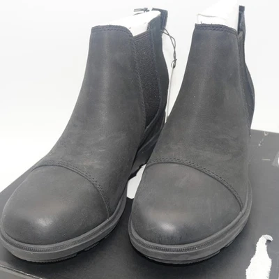NEW SOREL Women's 10.5 Evie II Chelsea Wedge Black  Ankle Boots Booties  No Box  - Image 1 of 4