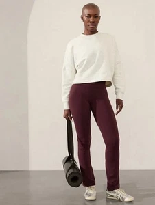 Pantaloni ATHLETA Elation Ultra High Rise gamba dritta Plus 1X | Cabernet speziato NUOVI - Foto 1 di 4