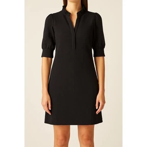 Lilly Pulitzer Black Textured Puff Sleeve Shift DressSize S Black Party - Picture 1 of 9