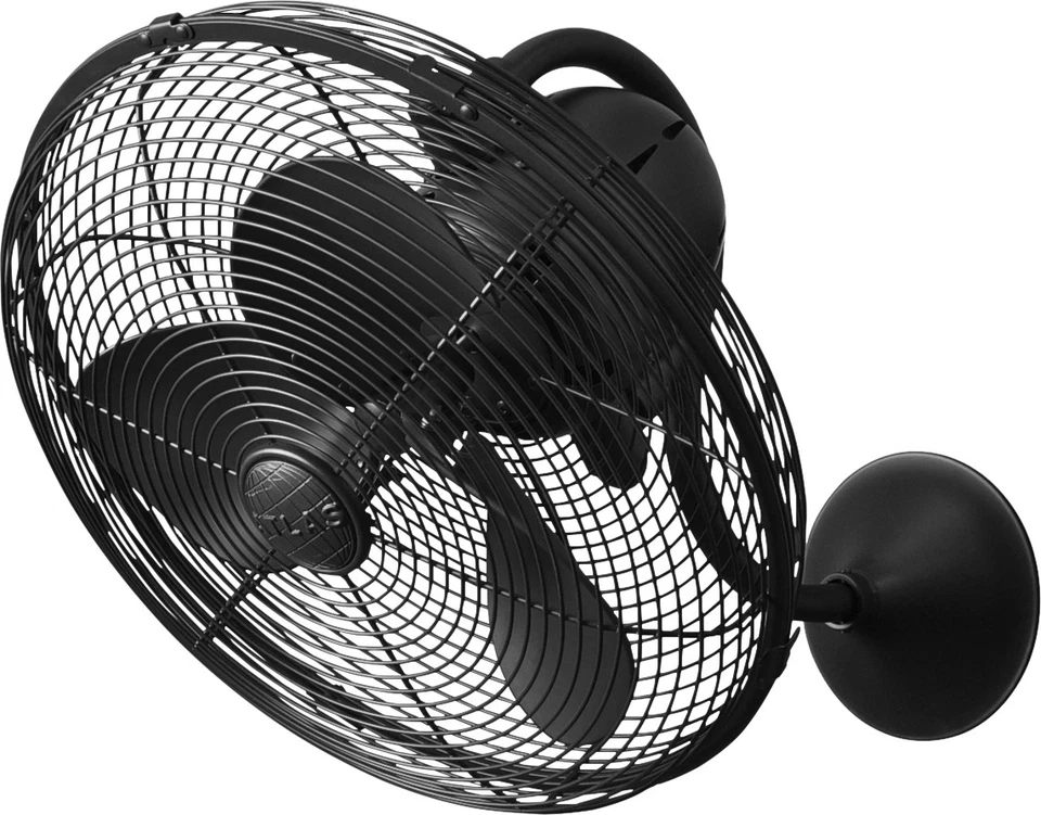 Matthews LL-BK Laura 16" Wall Fan with Remote, Matte Black - Image 1 of 1