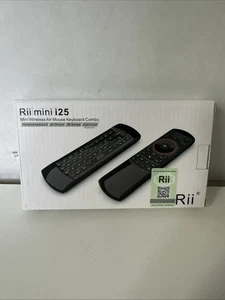 Rii Mini i25 Wireless Air Mouse Keyboard Remote Control, Black - Picture 1 of 1