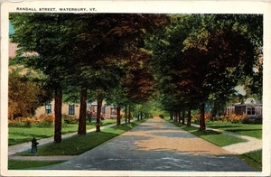Postkarte Randall Street Waterbury Vermont VT  - Bild 1 von 2