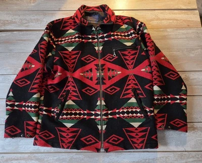 Pendleton Western Wear Wool Jacket Mens Size Medium Black Red Green - Image 1 of 4