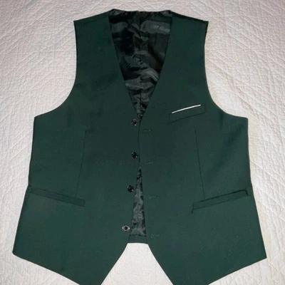 Colete masculino verde profundo tamanho M fantasia eduardiana vitoriana perversa - Imagem 1 de 4