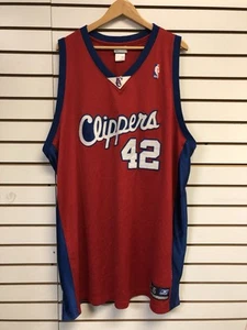 ELTON BRAND #42 LOS ANGELES CLIPPERS Mens Sz 52 Reebok Sewn NBA Vintage Jersey - Picture 1 of 11