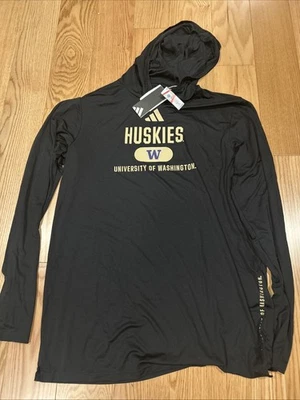Adidas NCAA Washington Huskies Team Issue LS D4T Hoodie Sz LT JE2077 Men’s NWT - Image 1 of 4