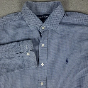 Ralph Lauren Hemd Herren XL Blau Pony Freizeit Knopfleiste Langarm - Bild 1 von 8
